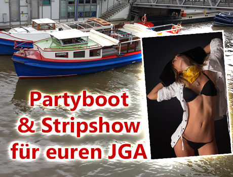 Stripperin auf Partyboot in Hamburg